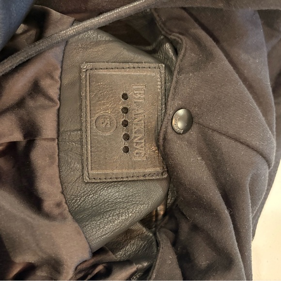 Blank NYC Black Leather Jacket with Gold Zippers - Picture 3 of 5